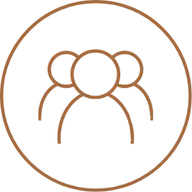 Icon orange Kreis Personen