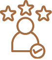 Icon orange Person Sterne